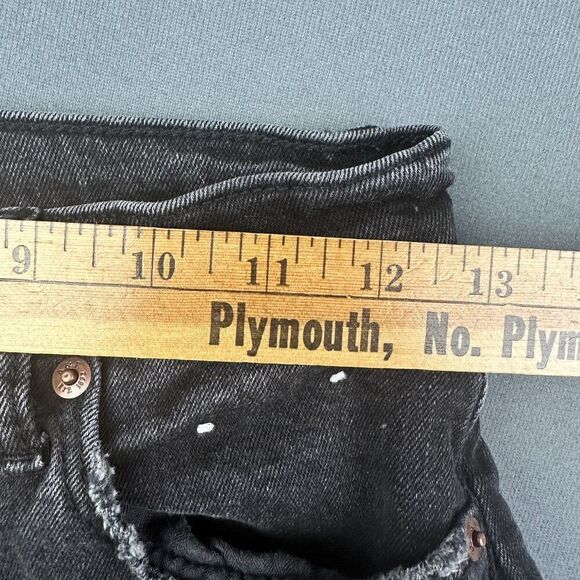 Abercrombie Fitch Curve Love Ultra High Rise Ankle Straight Jean Womens 25 Black - Picture 8 of 14